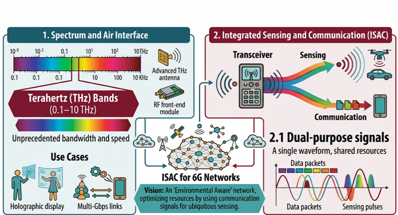Figure 3. 6G spectrum Range & other key technologies