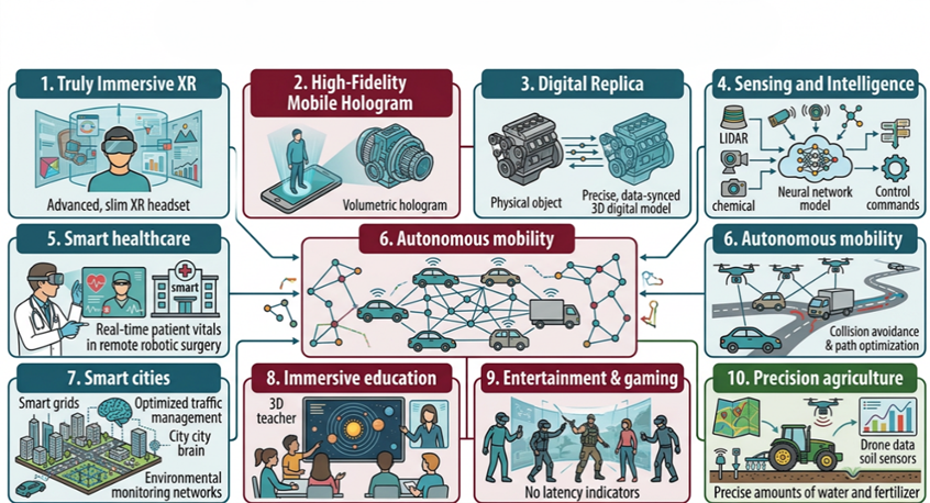 Figure 7. Various applications of 6G