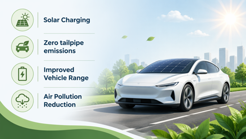 Figure 1. Advantages of PV panels on vehicles