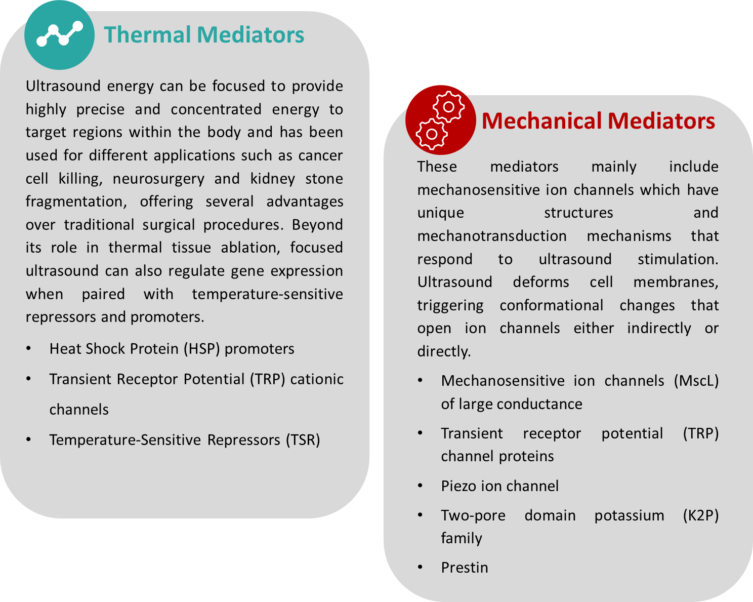 Figure 3: Sonosensitive Mediators Classification
